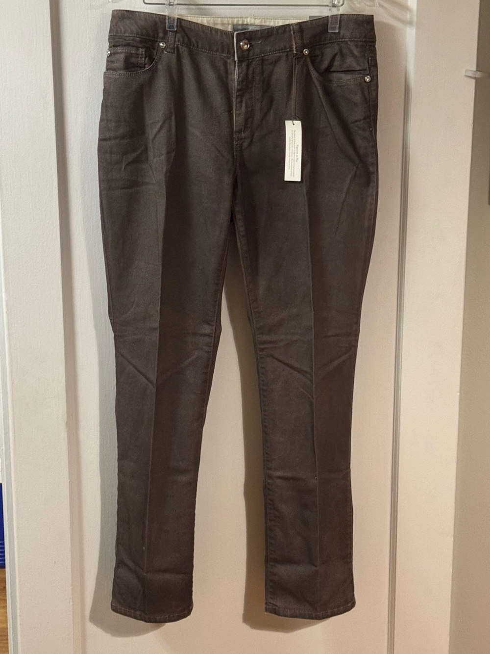 Chico’s The Ultimate Fit Women’s Jeans 1.5 Regular Slim Leg Brown Denim NWT